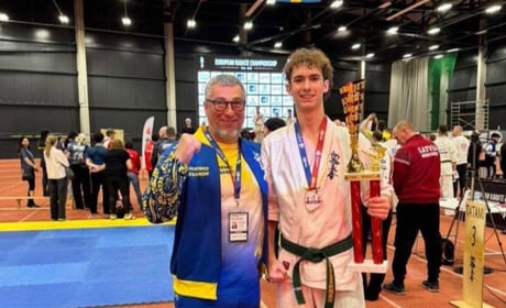 Фастівчанин Лев Камінний став чемпіоном Європи з карате кіокушинкай