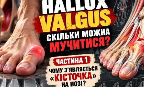 HALLUX VALGUS — Скільки можна мучитися? Чому з'являється «кісточка» на нозі?