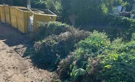 Гілки, будівельне сміття та меблі: у Біляївці нагадали, що не можна залишати біля контейнерів
