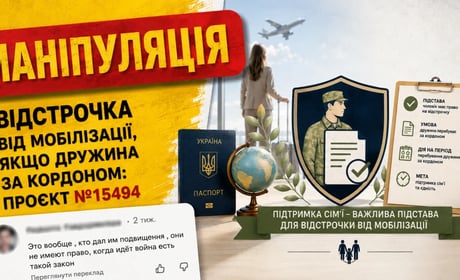 «Жінка за кордон — чоловіку відстрочка»: як реальний законопроєкт перетворили на гучну маніпуляцію