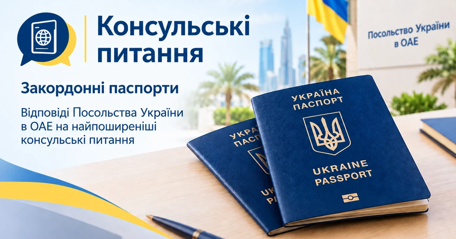 Консульські питання: закордонні паспорти та запис на прийом в ОАЕ
