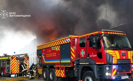 Двоє поранених внаслідок російської атаки на підприємство на Житомирщині