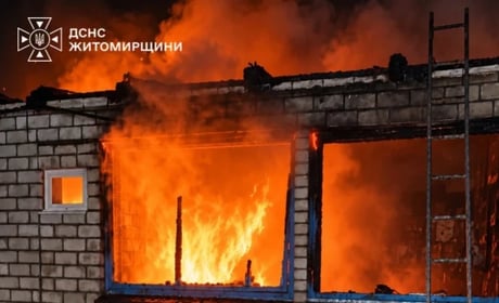 На Звягельщині під час пожежі в житловому будинку травмувалася жінка
