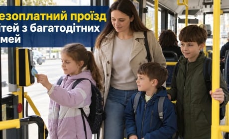 Безоплатний проїзд для дітей із багатодітних сімей: де діє пільга та що робити у разі відмови