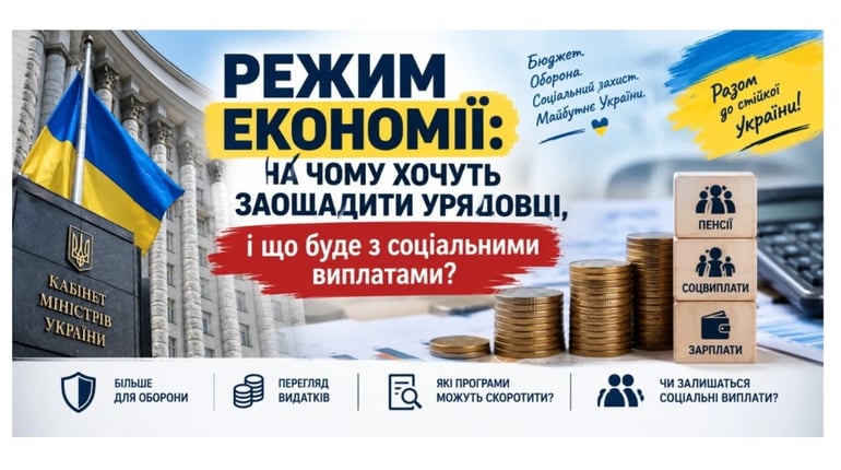 Уряд затягує паски: на чому економитимуть і чи зачепить це пенсії та соцвиплати