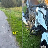 На Старокостянтинівщині мотоцикл злетів у кювет: травмувалися 19-річний водій та 14-річна пасажирка