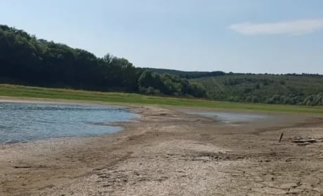 Річка на Хмельниччині відступила — і з-під води знову з’явилася давно забута дорога