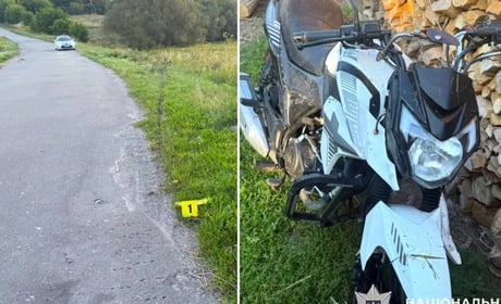 На Старокостянтинівщині мотоцикл злетів у кювет: травмувалися 19-річний водій та 14-річна пасажирка