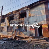 Петропавлівку атакувала російська «Гербера»: вигоріли два магазини (ВІДЕО)