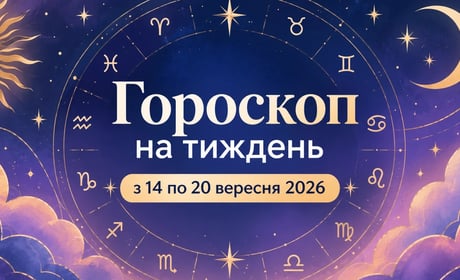 Гороскоп на тиждень з 14 по 20 вересня 2026 року для всіх знаків зодіаку