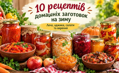 ТОП-10 рецептів домашніх заготовок на зиму: лечо, аджика, салати та варення