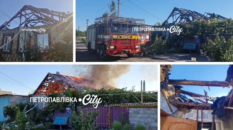 «Гербера» влучила у будинок у Петропавлівці: родині потрібна допомога з відновленням даху (ВІДЕО)