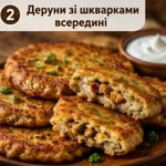 Деруни зі шкварками всередині