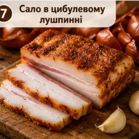 Сало в цибулевому лушпинні