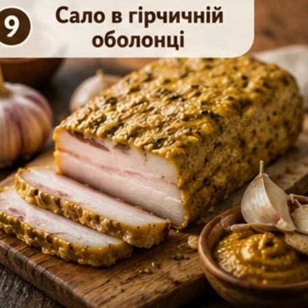 Сало в гірчичній оболонці