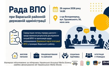 У Володимирці на розширеній Раді ВПО представлять результати дослідження потреб переселенців