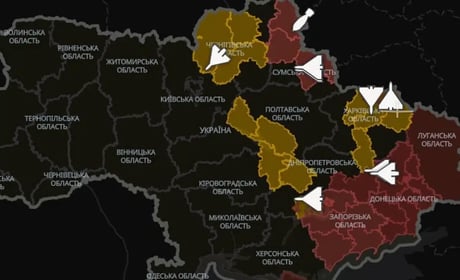 У застосунку “Повітряна тривога” з’явилася карта руху російських дронів і ракет