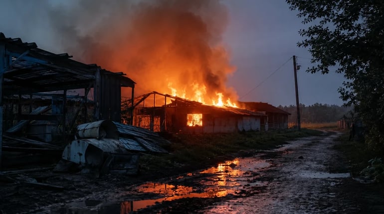 Росіяни атакували Чернігівщину дронами: горіли будинки та знищено 240 тонн соломи