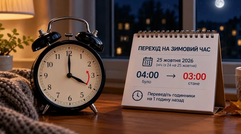 Україна переходить на зимовий час 25 жовтня: чому годинники досі переводять