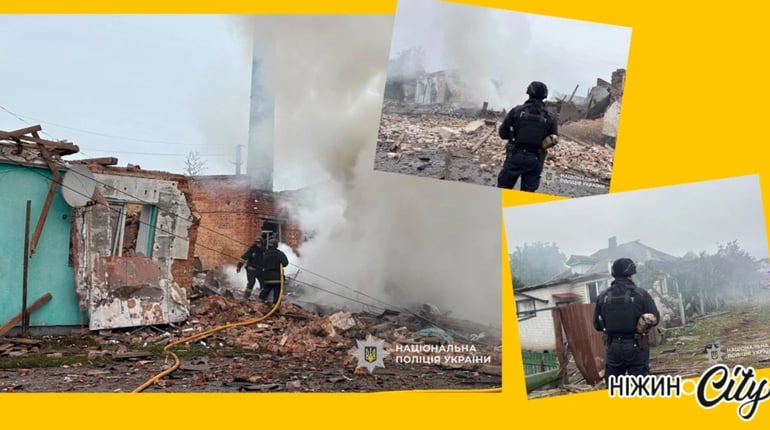 Ворожі БпЛА атакували Ніжин: пошкоджені будинки та майно мешканців