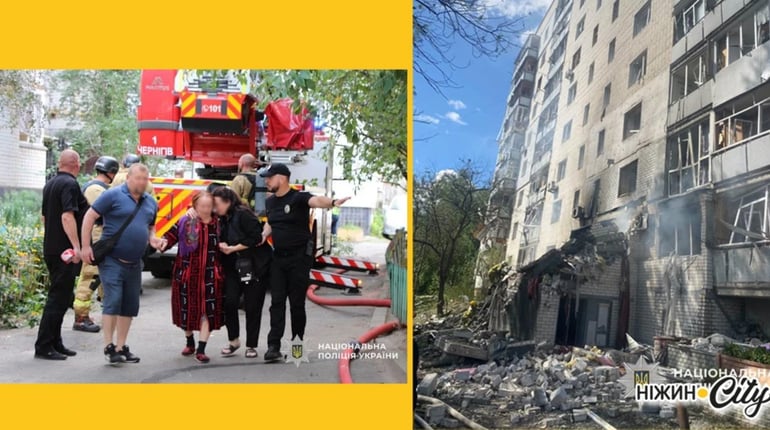 Сьогодні росіяни вдарили безпілотником по багатоповерхівці в Чернігові