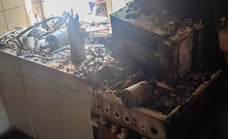 Нічна пожежа в Кагарлику від короткого замкнення в електромережі