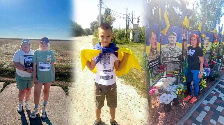 «Шаную воїнів, біжу за Героїв»: до акції долучилися кагарличани та іноземець (відео)