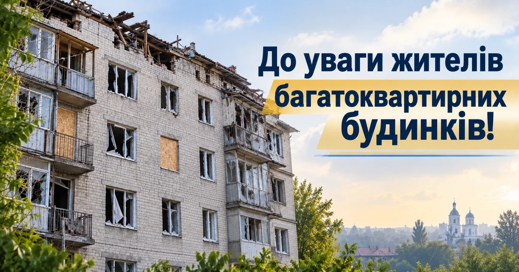 Білопільська міська рада звертається до мешканців багатоквартирних будинків