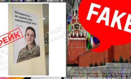 росія запустила черговий фотофейк про «мобілізацію жінок в Україні