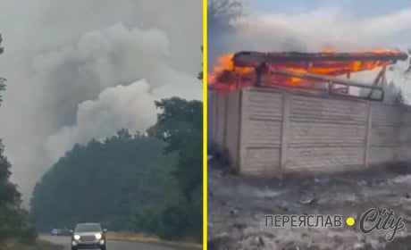 У селі на Переяславщині під час масштабної пожежі згоріло щонайменше 20 житлових будинків