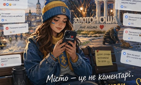 Місто з телефоном у руці