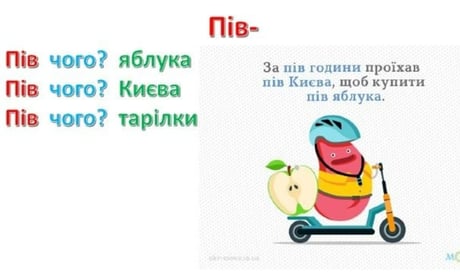 Пів яблука чи пів’яблука: як правильно писати слова з «пів»