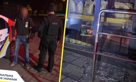 У Золотоноші вночі чоловік трощив скло магазину: поліція прибула на сигналізацію