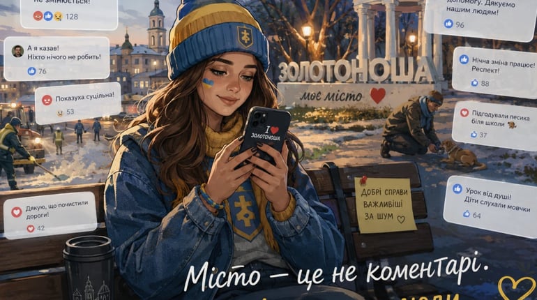 Місто з телефоном у руці