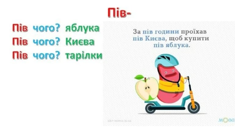 Пів яблука чи пів’яблука: як правильно писати слова з «пів»