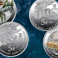 Національний банк випускає новий набір пам’ятних монет «Мешканці морських глибин»