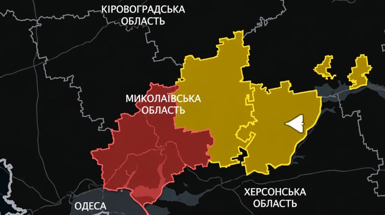 У застосунку «Повітряна тривога» є карта руху російських дронів і ракет